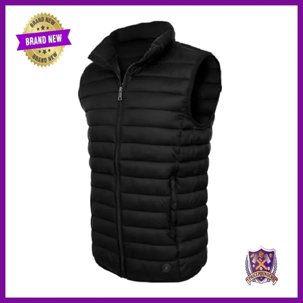 Men's Lightweight Puffer Vest Water-Resistant Windproof Outdoor Winter